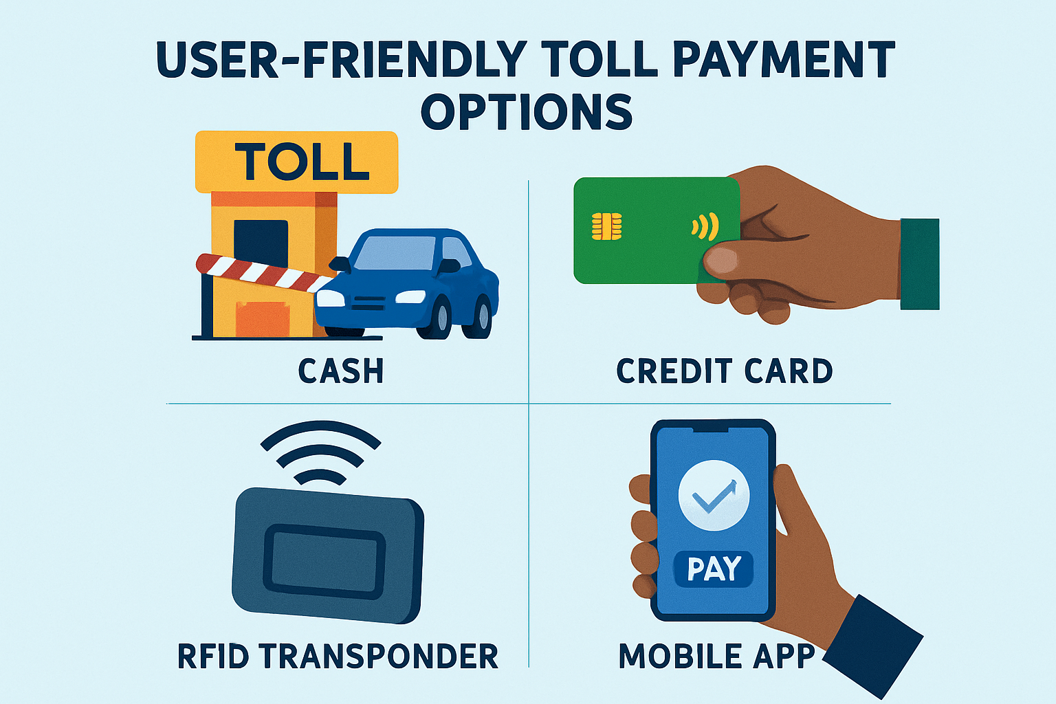 User-friendly toll payment options